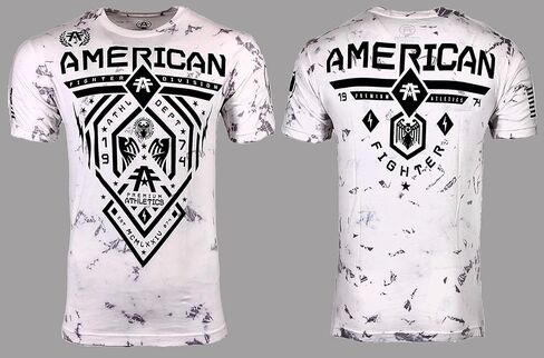 American Fighter Men's T-Shirt Fairbanks Tie Dye White Crew Neck in Saudi Arabia