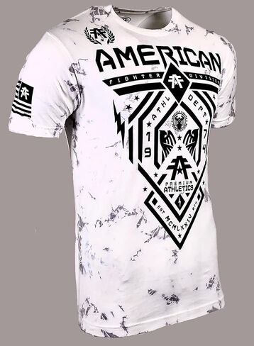 American Fighter Men's T-Shirt Fairbanks Tie Dye White Crew Neck in Saudi Arabia
