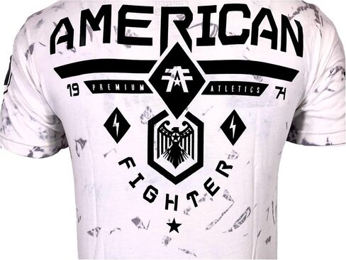 American Fighter Men's T-Shirt Fairbanks Tie Dye White Crew Neck in Saudi Arabia