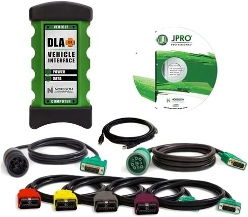 ماسح ضوئي للشاحنة شديد التحمل لـ Noregon DLA+ 2.0 طقم محول لـ JPRO، أداة تشخيص الماسح الضوئي للديزل مع برنامج 2025 V3.1 (2025 V3.1Help التثبيت عن بعد) in Kuwait
