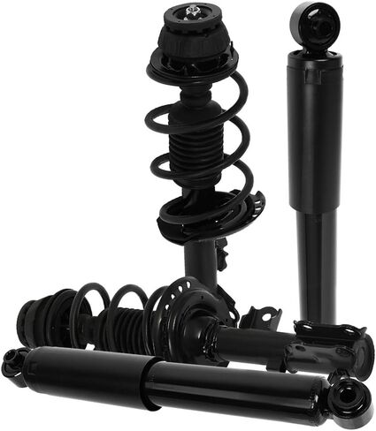 Struts - 2Pcs Front Complete Struts Spring Assembly + 2Pcs Rear Shock Absorbers Fits 2012-2017 for Kia Rio Full Set Front Rear Complete Struts with 172707 172706 5672 - Set of 4 in Kuwait