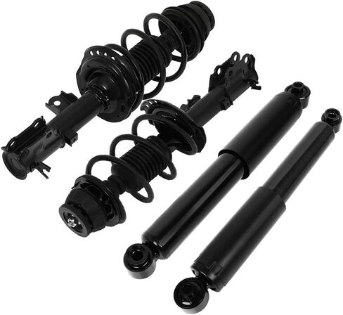 Struts - 2Pcs Front Complete Struts Spring Assembly + 2Pcs Rear Shock Absorbers Fits 2012-2017 for Kia Rio Full Set Front Rear Complete Struts with 172707 172706 5672 - Set of 4 in Kuwait