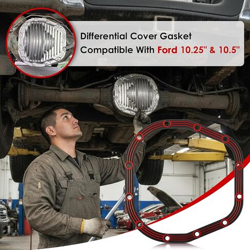حشية غطاء 10.25 و10.5 متوافقة مع محور Ford Sterling 10.25 و10.5 وLLR-F105، قلب فولاذي مع حشية تفاضلية خلفية مطلية بالمطاط، مقاومة للتسرب، قابلة لإعادة الاستخدام، سهلة التركيب in Saudi Arabia