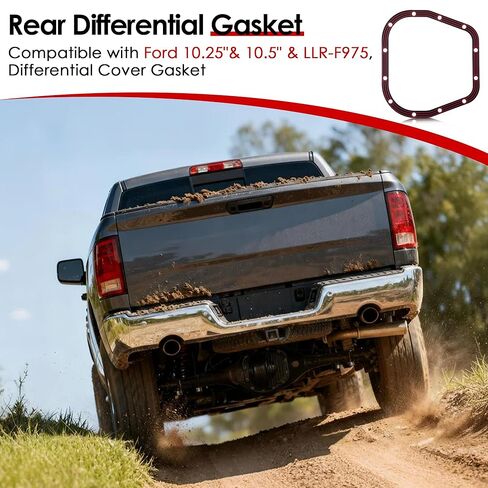 حشية غطاء 10.25 و10.5 متوافقة مع محور Ford Sterling 10.25 و10.5 وLLR-F105، قلب فولاذي مع حشية تفاضلية خلفية مطلية بالمطاط، مقاومة للتسرب، قابلة لإعادة الاستخدام، سهلة التركيب in Saudi Arabia