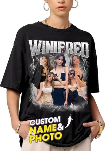 Custom Bootleg Rap Tee Shirt for Boyfriend Girlfriend, Custom Photo Tshirt Vintage Graphic Shirt, Gift Idea, Unisex Sz S-5XL in Saudi Arabia