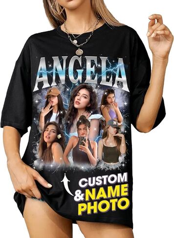 Custom Bootleg Rap Tee Shirt for Boyfriend Girlfriend, Custom Photo Tshirt Vintage Graphic Shirt, Gift Idea, Unisex Sz S-5XL in Saudi Arabia