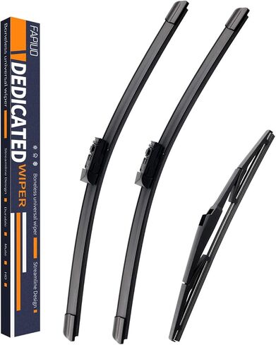 بديل لممسحات تويوتا CHR 2016-2023 الصامتة - مساحات الزجاج الأمامي والخلفي FAPIUO 26 بوصة/16 ​​بوصة + 14 بوصة مجموعة شفرات كاملة (3 عبوات) قفل علوي in Kuwait