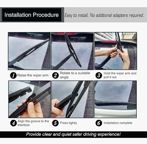 بديل لممسحات تويوتا CHR 2016-2023 الصامتة - مساحات الزجاج الأمامي والخلفي FAPIUO 26 بوصة/16 ​​بوصة + 14 بوصة مجموعة شفرات كاملة (3 عبوات) قفل علوي in Kuwait