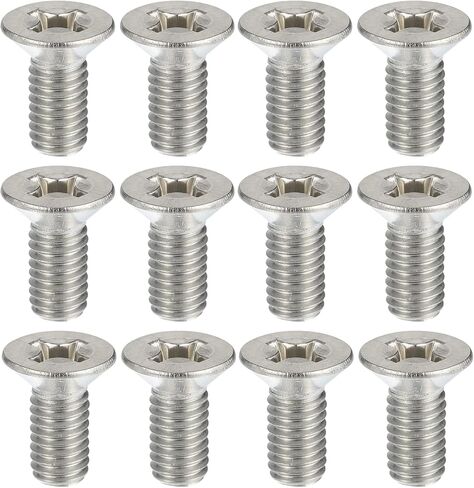 مسامير دوارة قرص الفرامل M6x1 من الفولاذ المقاوم للصدأ، 0.43 × 0.55 بوصة، 12 حزمة، مجموعة الأجهزة الأمامية والخلفية in Kuwait