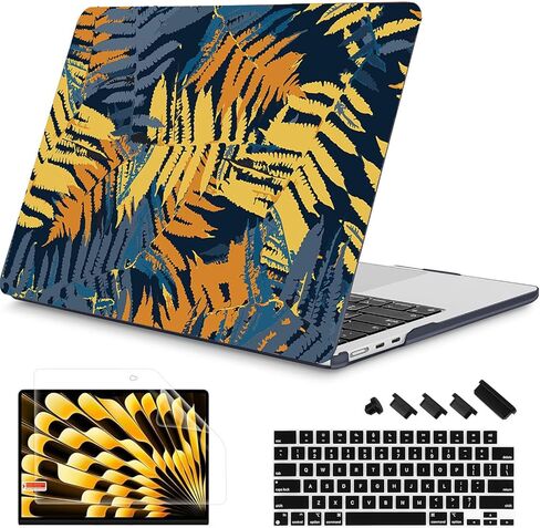 حافظة RuiHe.C صلبة لجهاز MacBook Air 13.6 بوصة M2/M3/M4 إصدار 2022-2025 (A2681، A3113، A3240)، غطاء بلاستيكي مطبوع مع واقي لوحة المفاتيح وواقي شاشة - Ocean in Saudi Arabia