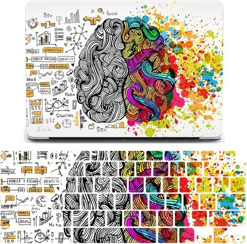 IVY Hard Shell Case for MacBook Air M1 / Air 13 Retina Newest Release (2018-2022, Models: A2337 / A2179 / A1932) Brain Case with Keyboard Cover Set - D in Kuwait