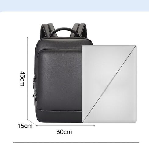 Genuine Leather Business Shoulder Bag for Men Cowhide Travel Backpack Large Capacity Laptop Computer Messenger Bag in Kuwait