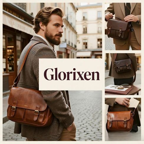 Genuine Leather Business Shoulder Bag for Men Cowhide Travel Backpack Large Capacity Laptop Computer Messenger Bag in Kuwait