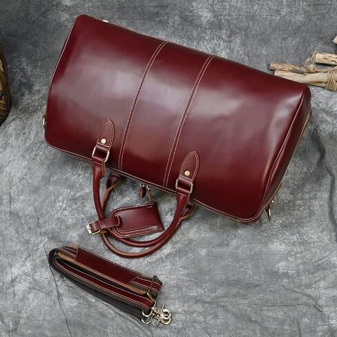 Handbag For Men Leather Travel Travelling Laptop Handbags Unisex Cow Skin Hand Luggage Bag in Kuwait