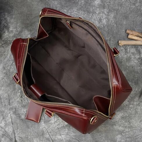 Handbag For Men Leather Travel Travelling Laptop Handbags Unisex Cow Skin Hand Luggage Bag in Kuwait