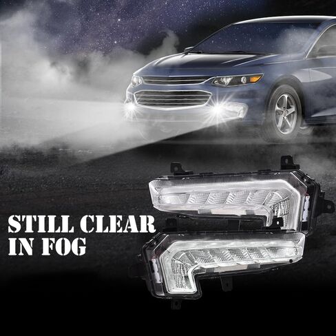 مصابيح الضباب PIT66 LED DRL متوافقة مع مصباح الجري النهاري الممتص الصدمات Chevy Malibu XL 2016 2017 2018 in Saudi Arabia