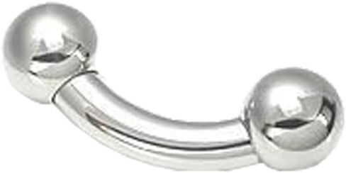Painful Pleasures 2g Bent Barbell Internally Threaded Stainless Steel 5/16" up to 1-1/2" - 22mm ~ 7/8" with 13mm Balls in Kuwait