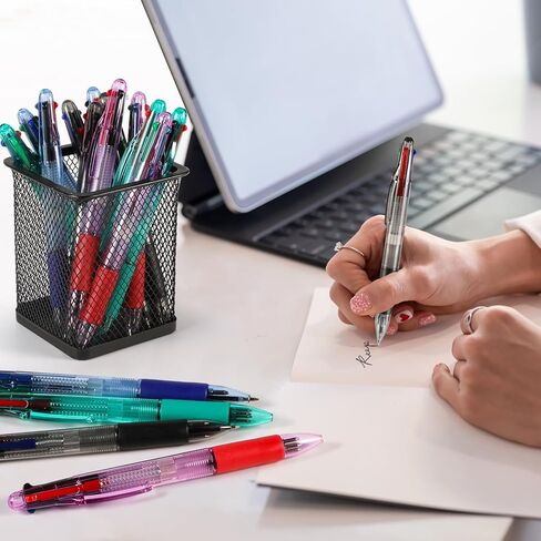 4 قطع من القلم الأساسي متعدد الألوان في قلم حبر جاف واحد قابل للسحب بأربعة ألوان 0.7 مم، أقلام مكوكية ناعمة للبالغين والطلاب والممرضات والمعلمين وحفلات الهدايا وحقائب الهدايا وجوائز الكرنفال (4) in Kuwait