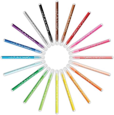 BIC Kids Markers, Ultra Washable, Durable Case, Long-Lasting, Bullet Tip (2.8mm), Assorted Colors, 20-Pack in Saudi Arabia