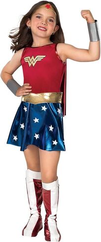 Rubies Girl's Deluxe Wonder Woman Costume, X-Small in Saudi Arabia