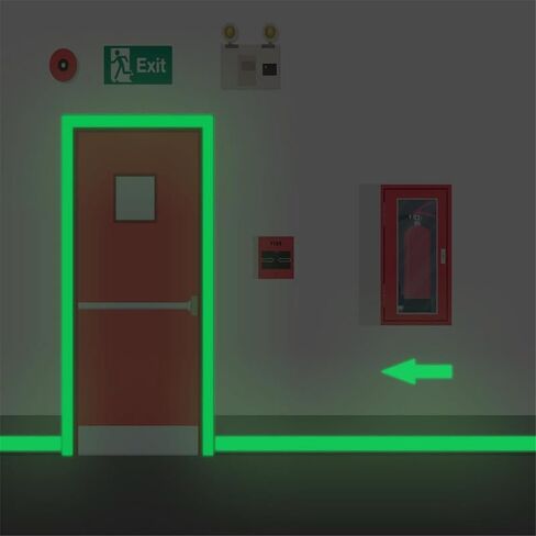 Green Luminous Tape Self Adhesive Glow in The Dark Stickers Stage Decorative Luminous Fluorescent Tape Warning Stickers 4 * 200cm in Saudi Arabia