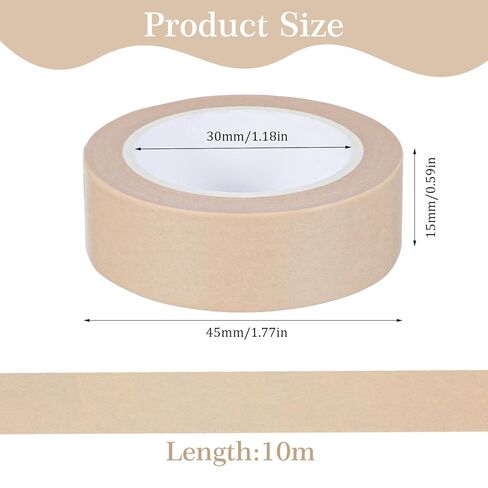 3 Rolls Neutral Washi Tape, Washi Tape Solid Color Bulk Light Brown Pastel Tapes Decorative Craft Masking Tapes for Home, Office, Journaling, Scrapbooking, Planners, Books & DIY Arts Crafts in Kuwait