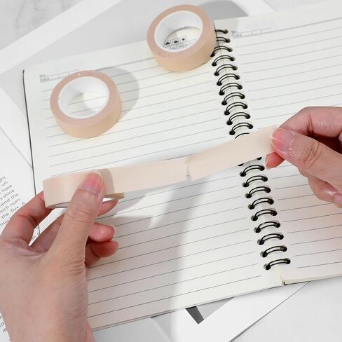 3 Rolls Neutral Washi Tape, Washi Tape Solid Color Bulk Light Brown Pastel Tapes Decorative Craft Masking Tapes for Home, Office, Journaling, Scrapbooking, Planners, Books & DIY Arts Crafts in Kuwait