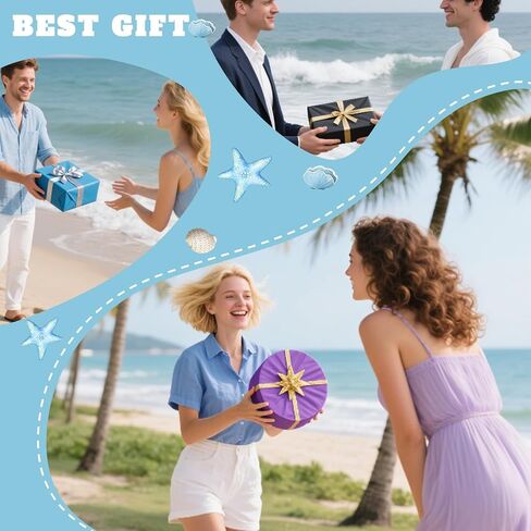 Sea Starfish Turtle Car Rear View Mirror Accessories, Ocean Inspired Conch Charm Hanging Ornament, Cute Car Decor,Automotive Interior Decoration for Women (Blue) in Kuwait