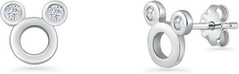 بلو أبل كو الحد الأدنى 6 مم ميكي أقراط للنساء زركونيا مكعب النمط الكلاسيكي حلق ديزني ماوس 925 الفضة الاسترليني هدية لها in Kuwait