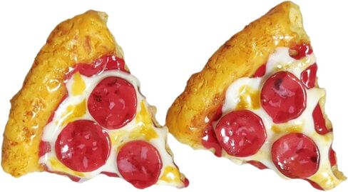 Miniature Realistic Pizza Stud Earrings for Women, Girls, Button Earrings for Women, stainless steel earrings. in Kuwait