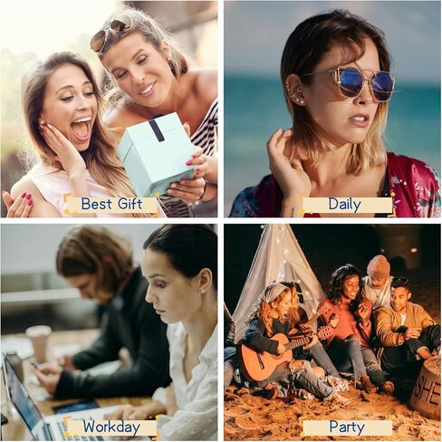 10 Pairs Stud Earrings for Women, Surgical Steel Earrings Set Lightweight and Trendy 316L CZ Cartilage Earlobes Hypoallergenic(Sliver), Small in Kuwait