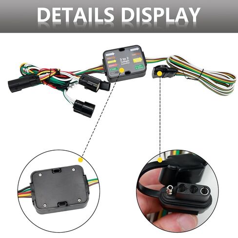 4-Way Flat Output Trailer Wiring Harness Kit Compatible with Jeep Cherokee 2019 2020 2021 2022 2023#56406 in Saudi Arabia