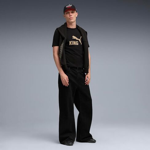 بوما رجالي King Crew Neck كم قصير كاجوال بلايز كاجوال - أسود in Kuwait