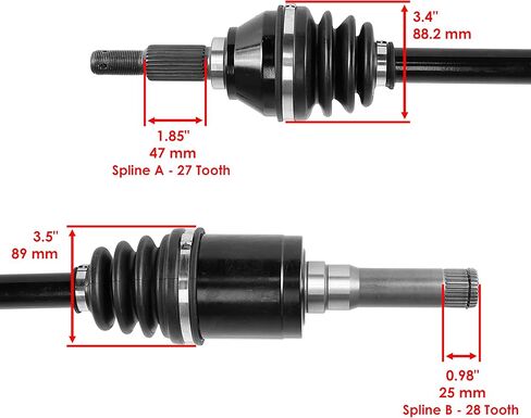 Caltric Front Right Complete Cv Joint Axle Compatible With John Deere Utv Am146260 AUC13792 AM138104 in Saudi Arabia