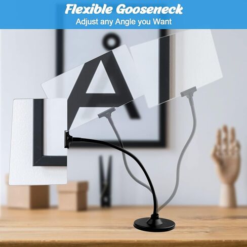 Magnifying Glass with Stand, 10x6 Inch Large Page Magnifier for Reading, Hands Free Flexible Gooseneck for Seniors with Low Vision, Ideal for Small Print, Crafts, Books & Hobbies in Kuwait