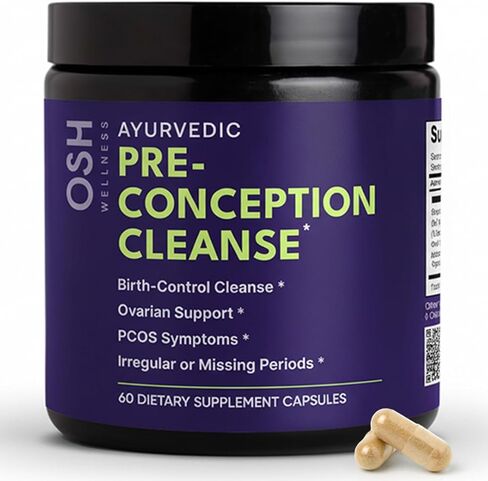 OSH Wellness Ayurvedic Fertility Supplements for Women | Support Ovulation | Conception for Women | Egg Quality | CoQ10, Maca Root, Vitex, & Vitamins | 90 Capsules in Saudi Arabia