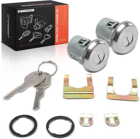 A-Premium Front Door Lock Cylinder Kit with Keys Compatible with Chevy Chevrolet GMC Truck SUV Oldsmobile Buick Cadillac Dodge Opel Pontiac, Door Lock Cylinder 9D1001, 9D1002, 9D1006 in Saudi Arabia