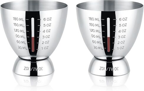 Double Cocktail Jigger for Bartending Japanese Jigger 1oz 2oz with Measurement Heavy Duty 18/8 Stainless Steel Shot Measure Jigger in Saudi Arabia