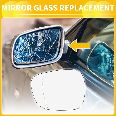 for BMW X3 11-14 Wide Angle Mirror Glass Heated with Backing Plate Driver Left Side Rearview Mirror Glass in Saudi Arabia