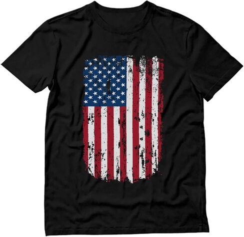 Tstars Distressed American Flag Shirt for Men | Patriotic USA 'Merica Tee - 4th of July & Memorial Day Gift Idea in Saudi Arabia