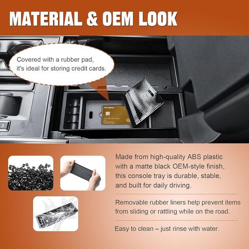 TACOBRO Center Console Organizer Compatible with Ford F150 Accessories 2024 2025 2026 & F150 Lightning,Center Console Tray for F-150 Interior Accessories, Work Great with The OEM Tray-(Only One Tray) in Saudi Arabia