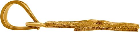 JewelryWeb 10k الذهب الأصفر للجنسين ستار الأسماك سيلفي حلية قلادة قلادة 20.9x14.20 مللي متر قلادة واسعة للنساء in Saudi Arabia