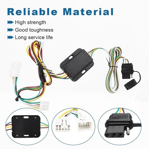 WATERWICH 4-Pin Trailer Wiring Harness Compatible with Jeep Cherokee1997-2001 Replacement for 55354 Trailer Hitch Wiring Harness for Trailer Lights Connect in Saudi Arabia
