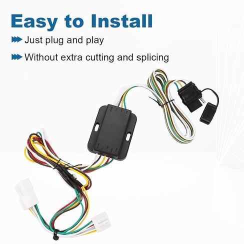 WATERWICH 4-Pin Trailer Wiring Harness Compatible with Jeep Cherokee1997-2001 Replacement for 55354 Trailer Hitch Wiring Harness for Trailer Lights Connect in Saudi Arabia