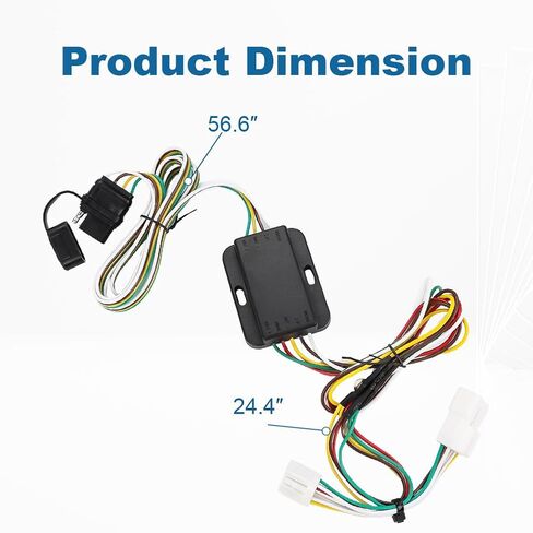 WATERWICH 4-Pin Trailer Wiring Harness Compatible with Jeep Cherokee1997-2001 Replacement for 55354 Trailer Hitch Wiring Harness for Trailer Lights Connect in Saudi Arabia