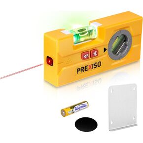 PREXISO 2-in-1 Line Laser Level - Mini Torpedo Level with Light, 3-3/4 inch Rotatable Magnetic Pocket Level & 30Ft Laser Line Leveler Tool for Hanging Picture, Wall Marking Painting, Home Renovation in Kuwait