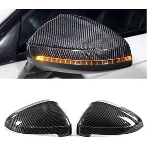 Carbon Look Side Mirror Cover Caps Fit for AD B9 A4 S4 A5 S5 w/Side Lane Assist 2017-2023 Passenger + Driver side in Kuwait