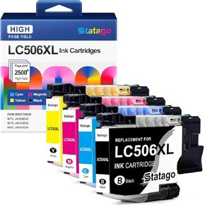 LC506XL LC 506XL Ink Cartridges Compatible for Brother LC506 LC 506 Ink Works for Brother MFC-J4355DW MFC-J4555DW MFC-J4557DW Printer (4 Pack,with Chip) in Kuwait