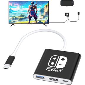 منصة تبديل لنينتندو سويتش OLED، محطة إرساء سويتش للتلفزيون، محول USB C إلى HDMI لأجهزة Steam Deck/MacBook/الكمبيوتر المحمول، ملحقات نينتندو سويتش، مجموعة قاعدة توصيل تلفزيون سويتش، قاعدة توصيل محمولة للسفر in Kuwait