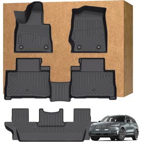 Floor Mats for Lincoln Aviator 2020-2025 2026 6 Passenger (Not Fit for 7-Passenger), TPE Waterproof Non-Slip All Weather Protection Custom in Kuwait